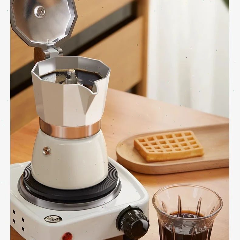 Coffee Equipment For Sale - Caffettiera Moka a fondo tondo Valvola